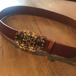 CAbi - brown leather belt, large